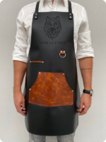 Hand Made Black & Brown Leather Apron