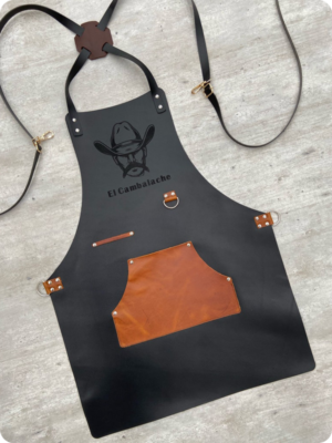 Hand Made Black & Brown Leather Apron