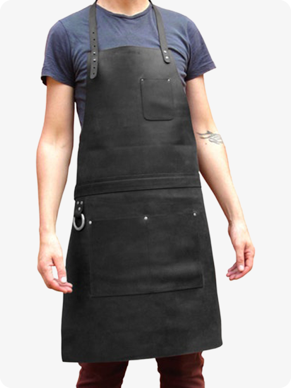 Hand Made Black Leather Apron (1)