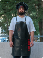 Hand Made Black Leather Apron