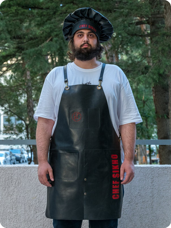 Hand Made Black Leather Apron