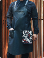Hand Made Black Leather Apron