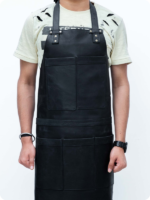 Hand Made Black Leather Apron