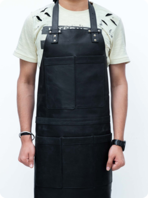 Hand Made Black Leather Apron