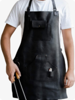 Hand Made Black Leather Apron (2)