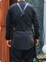 Hand Made Black Leather Apron