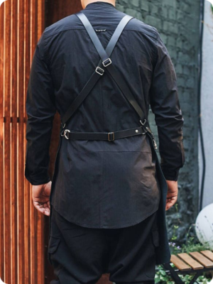 Hand Made Black Leather Apron