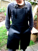 Hand Made Black Leather Apron