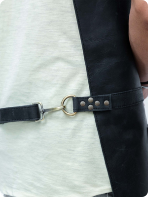 Hand Made Black Leather Apron
