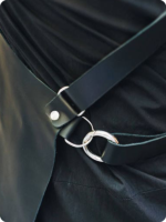 Hand Made Black Leather Apron