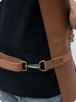 Hand Made Black Leather Apron