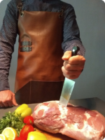 Hand Made Brown & Black Leather Apron