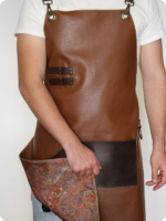 Hand Made Brown & Black Leather Apron