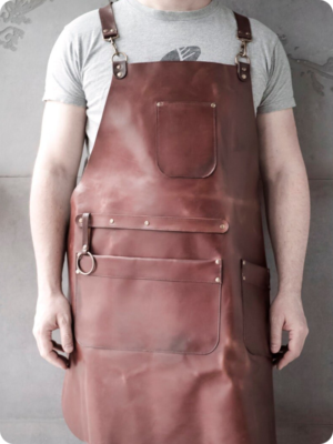 Hand Made Brown Leather Apron