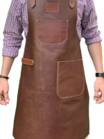 Hand Made Brown Leather Apron