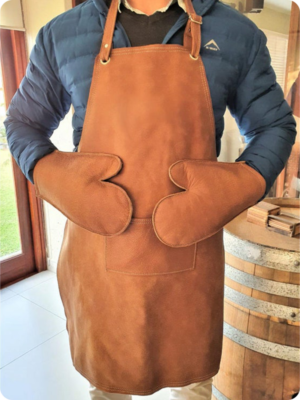 Hand Made Brown Leather Apron