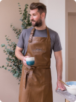 Hand Made Brown Leather Apron