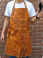 Hand Made Brown Leather Apron