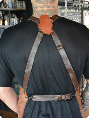 Hand Made Brown Leather Apron