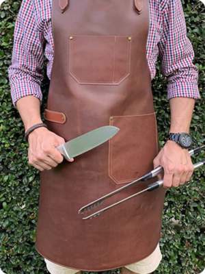 Hand Made Brown Leather Apron