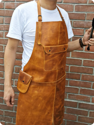 Hand Made Brown Leather Apron