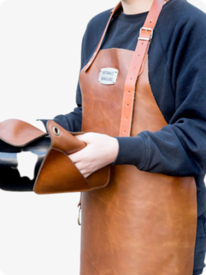 Hand Made Brown Leather Apron (3)