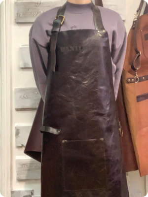 Hand Made Dark Brown Leather Apron