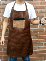 Hand Made Dark Brown Leather Apron