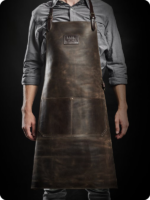 Hand Made Dark Brown Leather Apron
