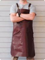 Hand Made Dark Brown Leather Apron