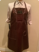 Hand Made Dark Brown Leather Apron