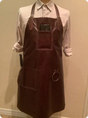 Hand Made Dark Brown Leather Apron