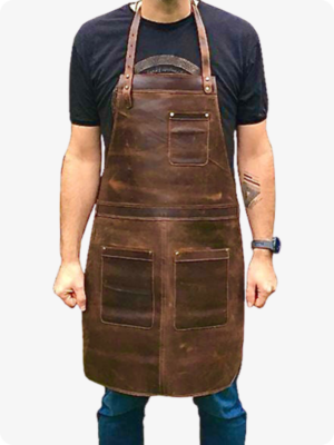 Hand Made Dark Brown Leather Apron (1)