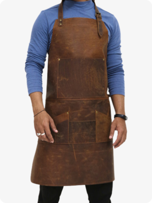 Hand Made Dark Brown Leather Apron (1)