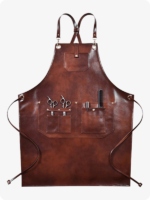 Hand Made Dark Brown Leather Apron (1)