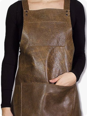 Hand Made Dark Brown Leather Apron