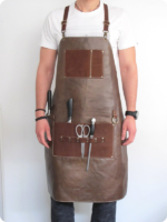 Hand Made Dark Brown Leather Apron
