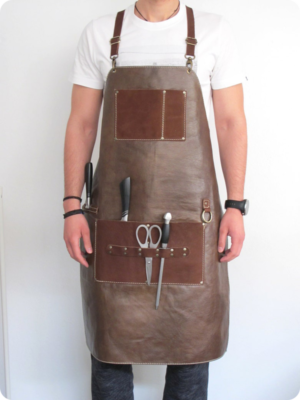 Hand Made Dark Brown Leather Apron