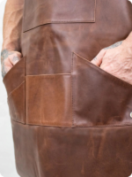 Hand Made Dark Brown Leather Apron