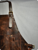 Hand Made Dark Brown Leather Apron