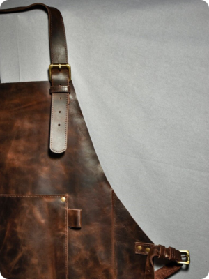 Hand Made Dark Brown Leather Apron