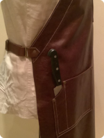 Hand Made Dark Brown Leather Apron