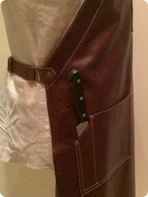 Hand Made Dark Brown Leather Apron