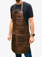 Hand Made Dark Brown Leather Apron (2)