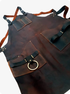 Hand Made Dark Brown Leather Apron (2)