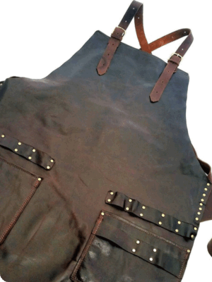 Hand Made Dark Brown Leather Apron