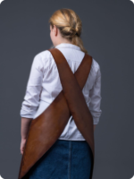 Hand Made Dark Brown Leather Apron