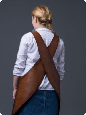 Hand Made Dark Brown Leather Apron