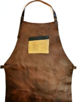 Hand Made Dark Brown Leather Apron