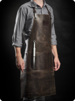 Hand Made Dark Brown Leather Apron